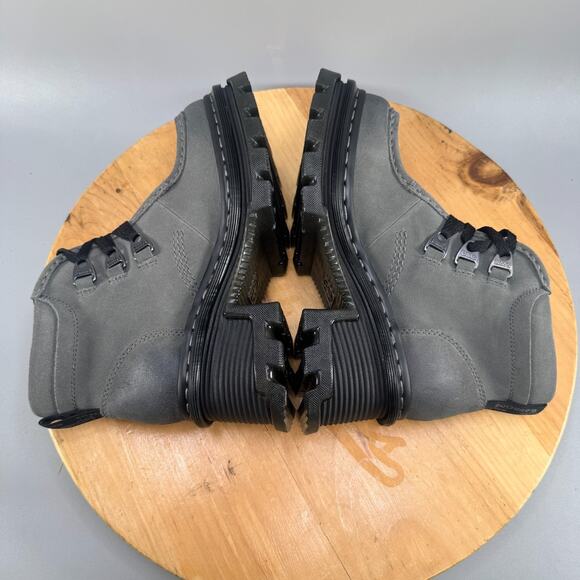 Dr Martens Corran 3I Womens Size 8 3-Eye Suede Heeled Boots Grey Wednesday NEW - Picture 6 of 8